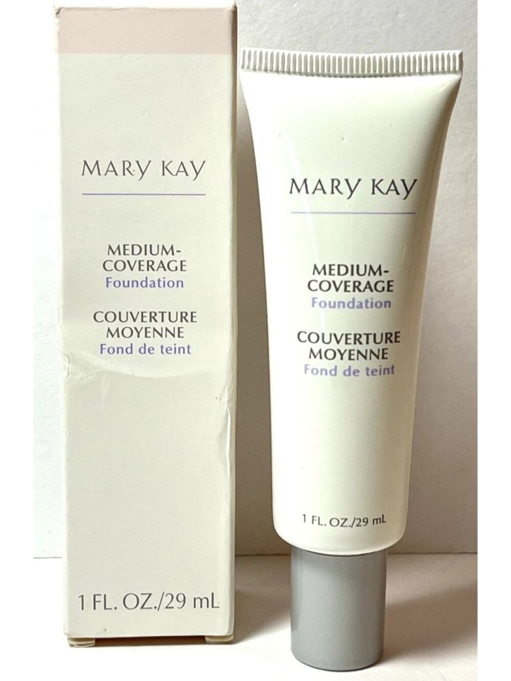 Mary Kay Medium Coverage Foundation Ivory 202 Gray Cap NEW Discontinued